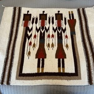 Vintage Native American Style Yei rug.